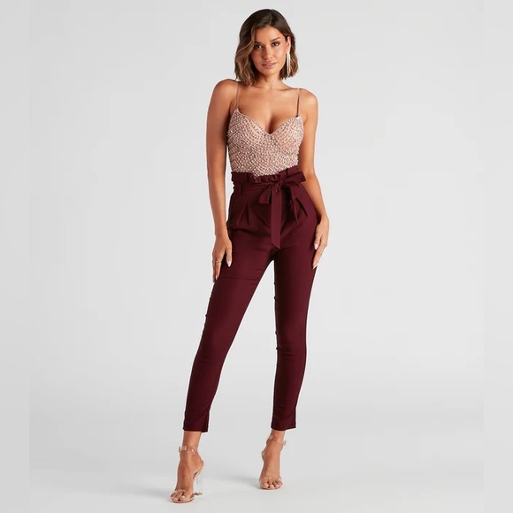 Windsor | Pants & Jumpsuits | Nwt Windsor High Waist Paperbag Skinny Dress  Pants | Poshmark